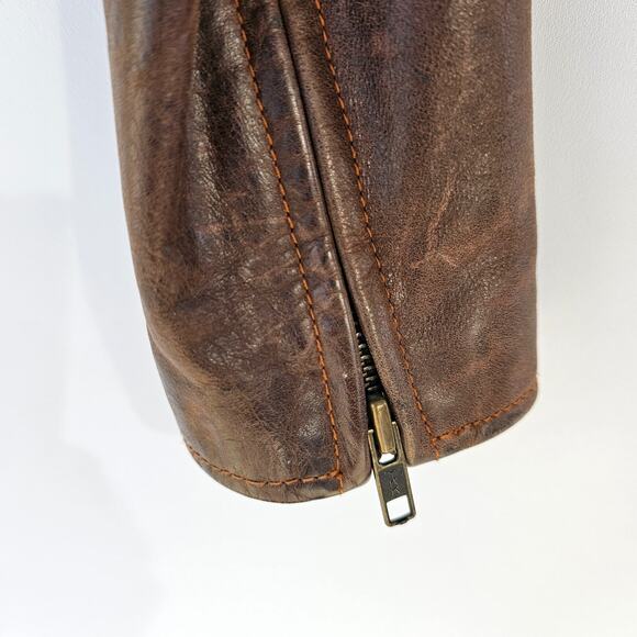 FRX Jeans Leather Jacket - Picture 3 of 6